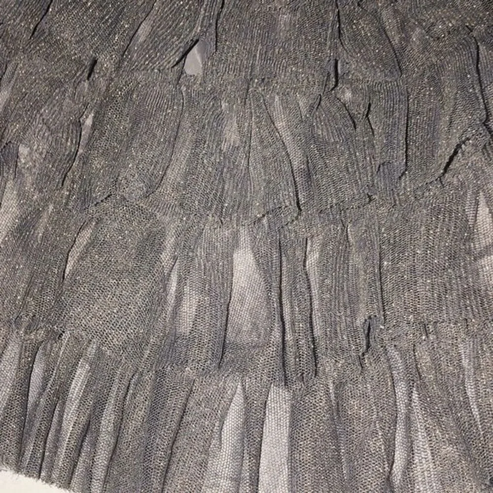 Baby gap 2T grey dress, with glittery tulle ruffles